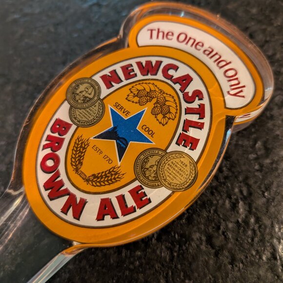 Newcastle Brown Ale 12" Beer Tap Handle (Handle Lucite Wood) - Picture 9 of 11